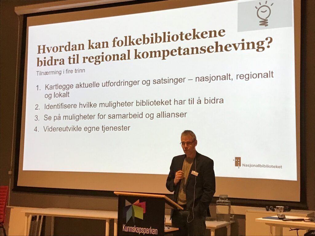 Hvordan kan folkebibliotekene bidra til regional kompetanseheving?Arne Gundersen, seniorrådgiver ved Nasjonalbiblioteket
